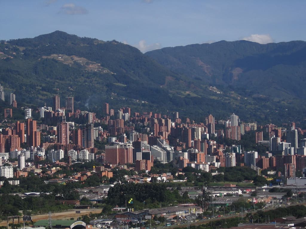 Medellín skyline in the Aburrá Valley