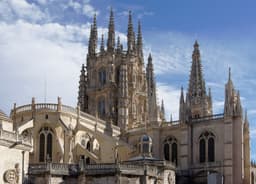 Burgos Cathedral and the Camino de Santiago route in Burgos, Spain