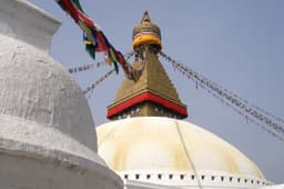 Boudhanath Stupa and Kathmandu Durbar Square in Kathmandu, Nepal