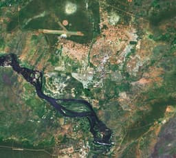 Victoria Falls and the Zambezi River in Livingstone, Zambia