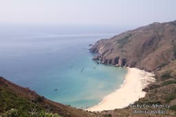 Eo Gio and the rocky coast of the Nhon Ly peninsula in Quy Nhon, Vietnam
