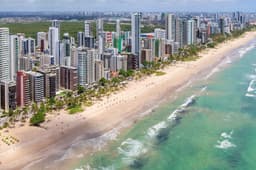 Marco Zero and the historic Recife Antigo waterfront in Recife, Brazil