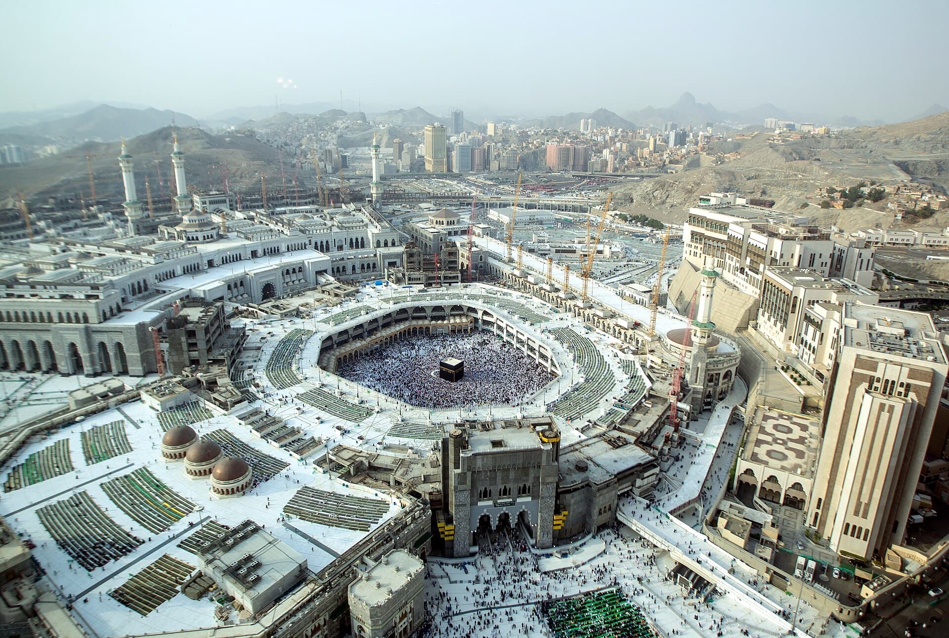 Mecca skyline and the Grand Mosque