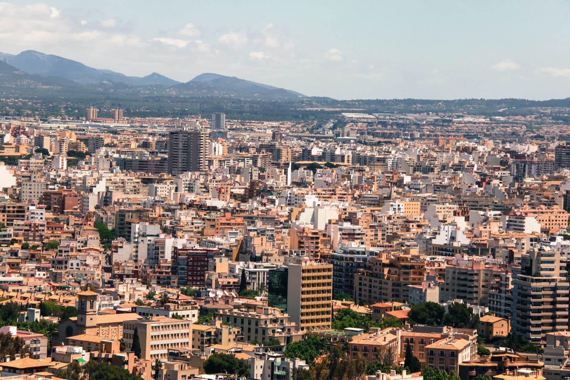 Panoramic view of Palma from Bellver Castle