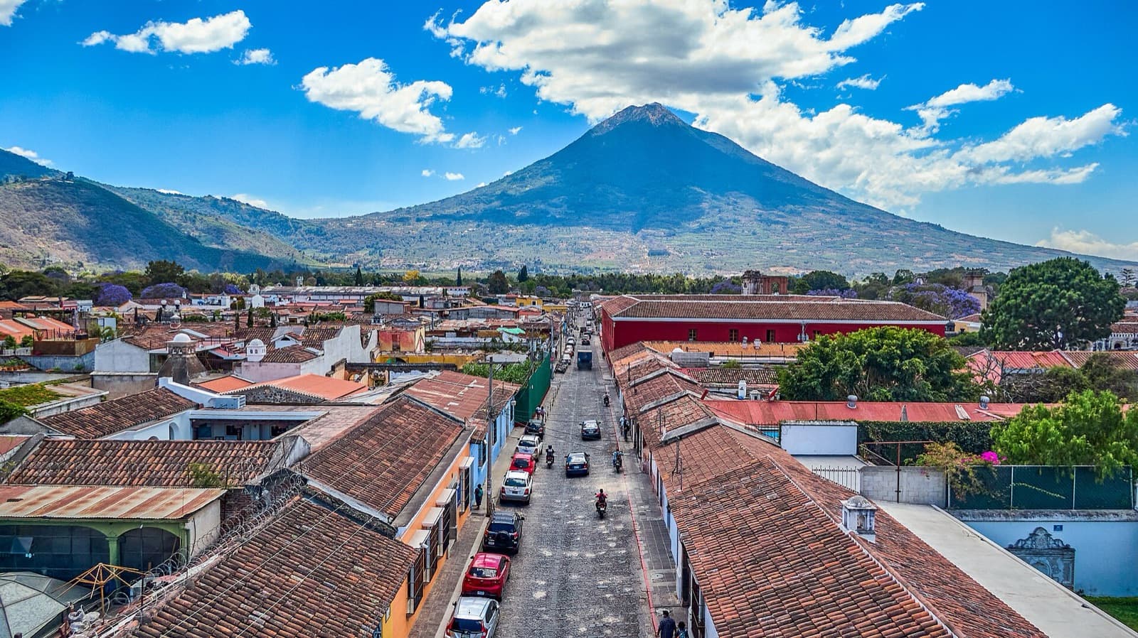 Antigua Guatemala cityscape and visitor atmosphere in Guatemala