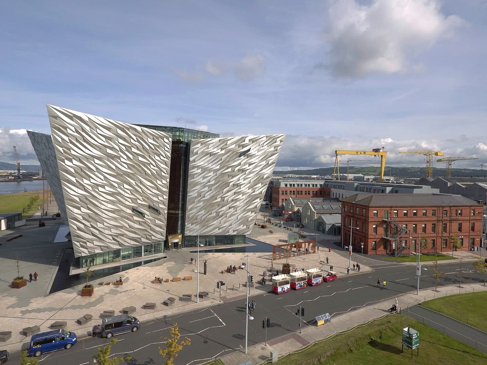 Belfast cityscape and visitor atmosphere in United Kingdom