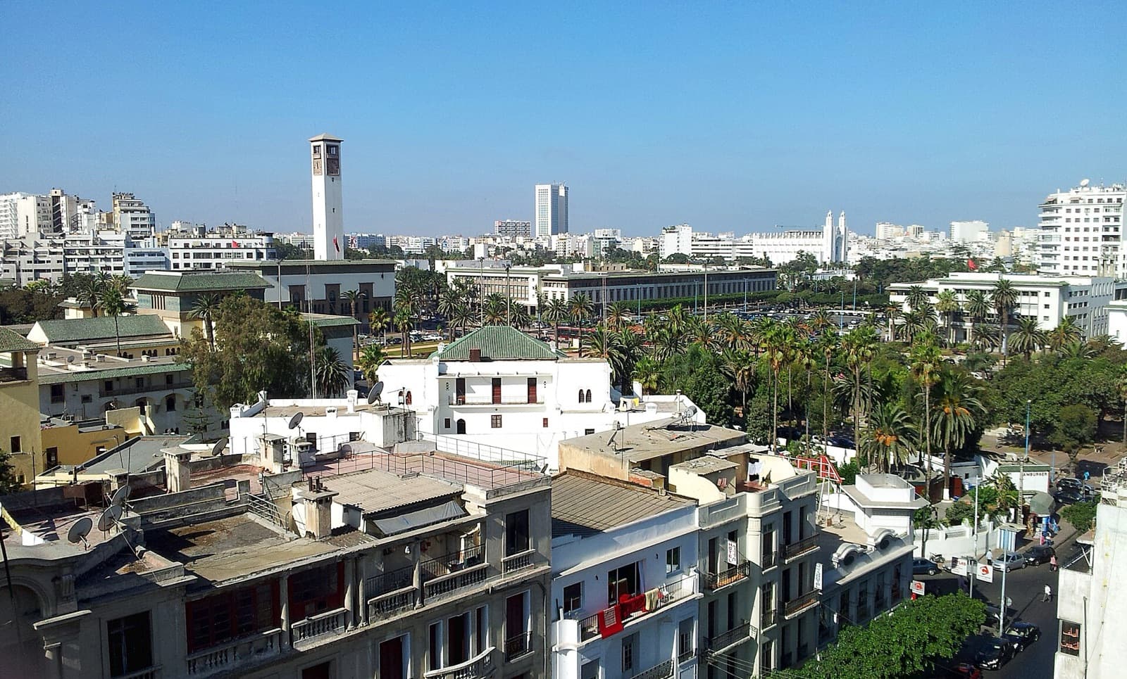 Casablanca cityscape and visitor atmosphere in Morocco