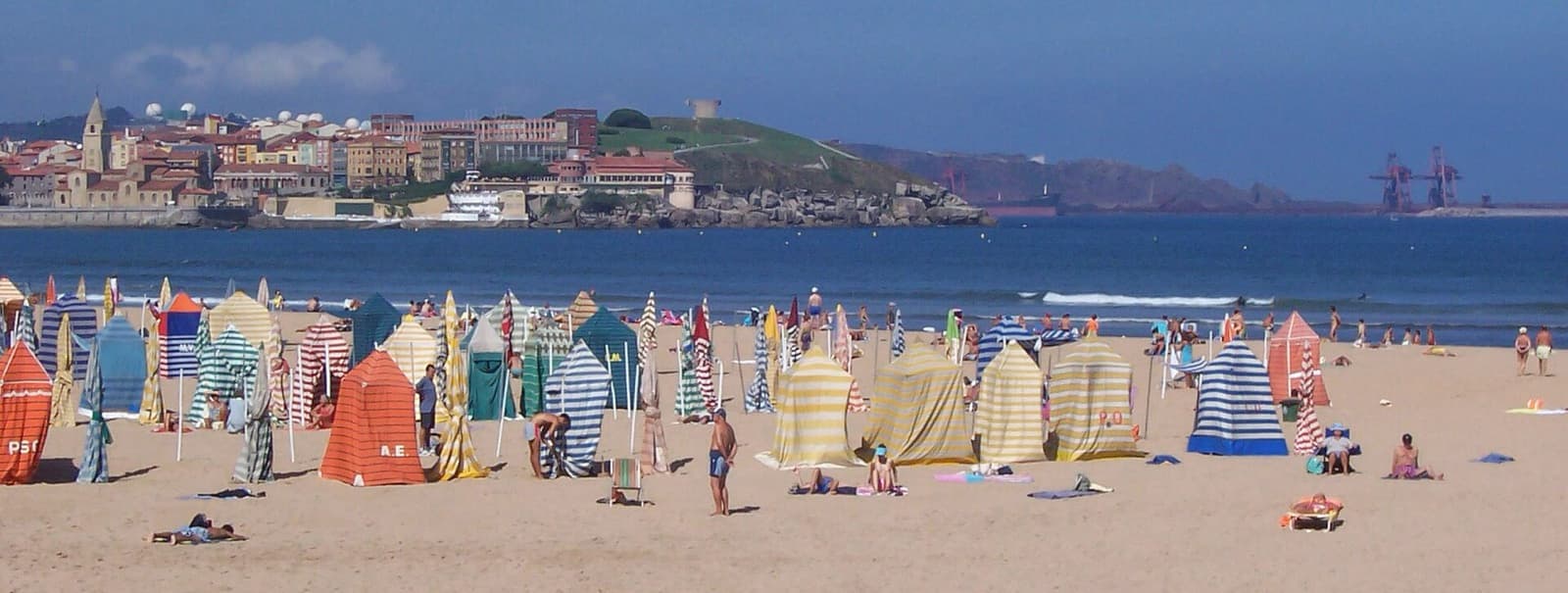 Gijón cityscape and visitor atmosphere in Spain