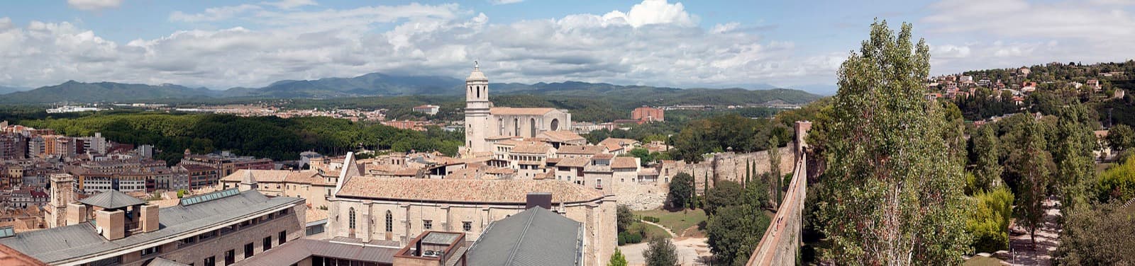 Girona cityscape and visitor atmosphere in Spain