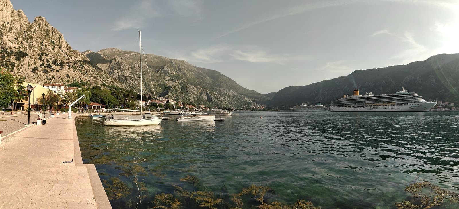 Kotor cityscape and visitor atmosphere in Montenegro