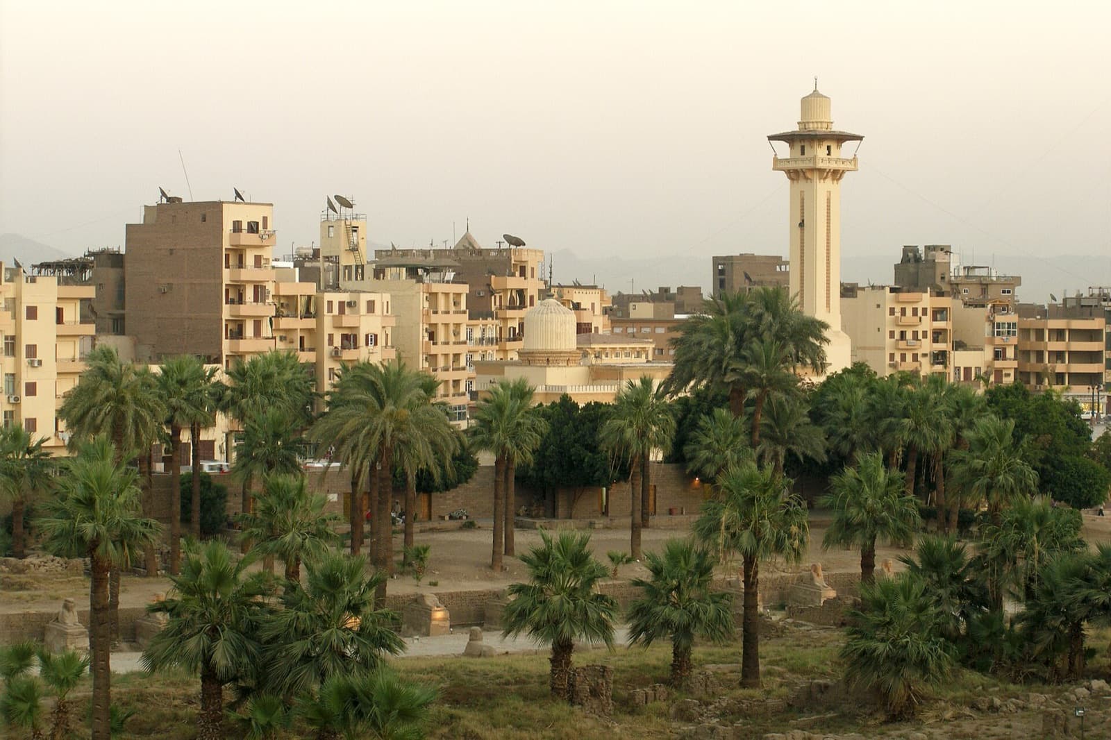 Luxor cityscape and visitor atmosphere in Egypt