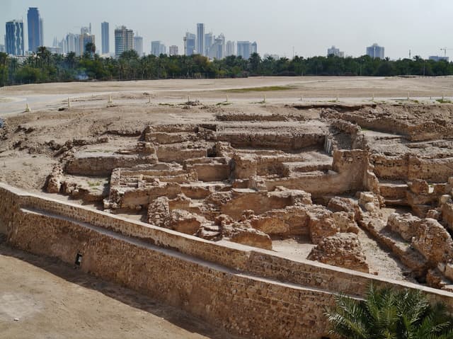 Bab Al Bahrain and Bahrain Fort in Manama, Bahrain