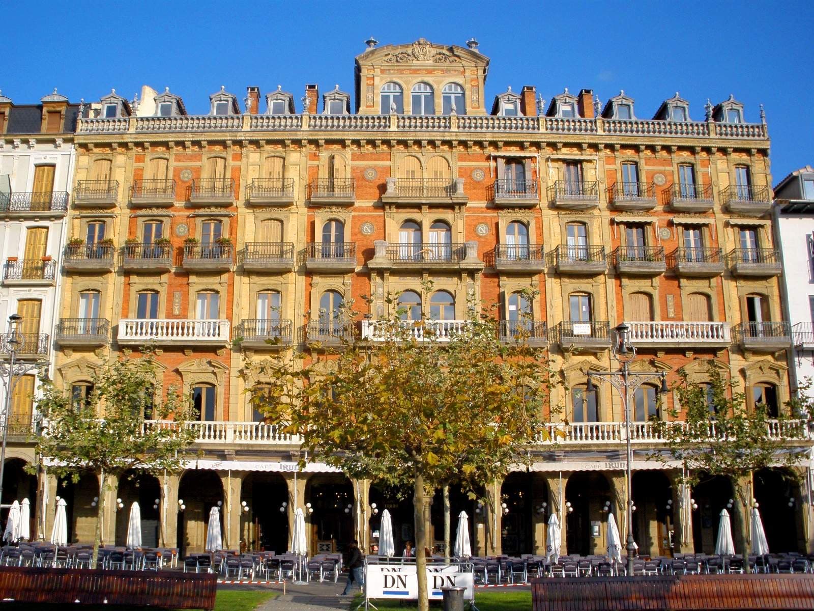 Pamplona cityscape and visitor atmosphere in Spain