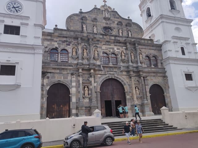 Casco Viejo and the Panama Canal visitor centre in Panama City, Panama