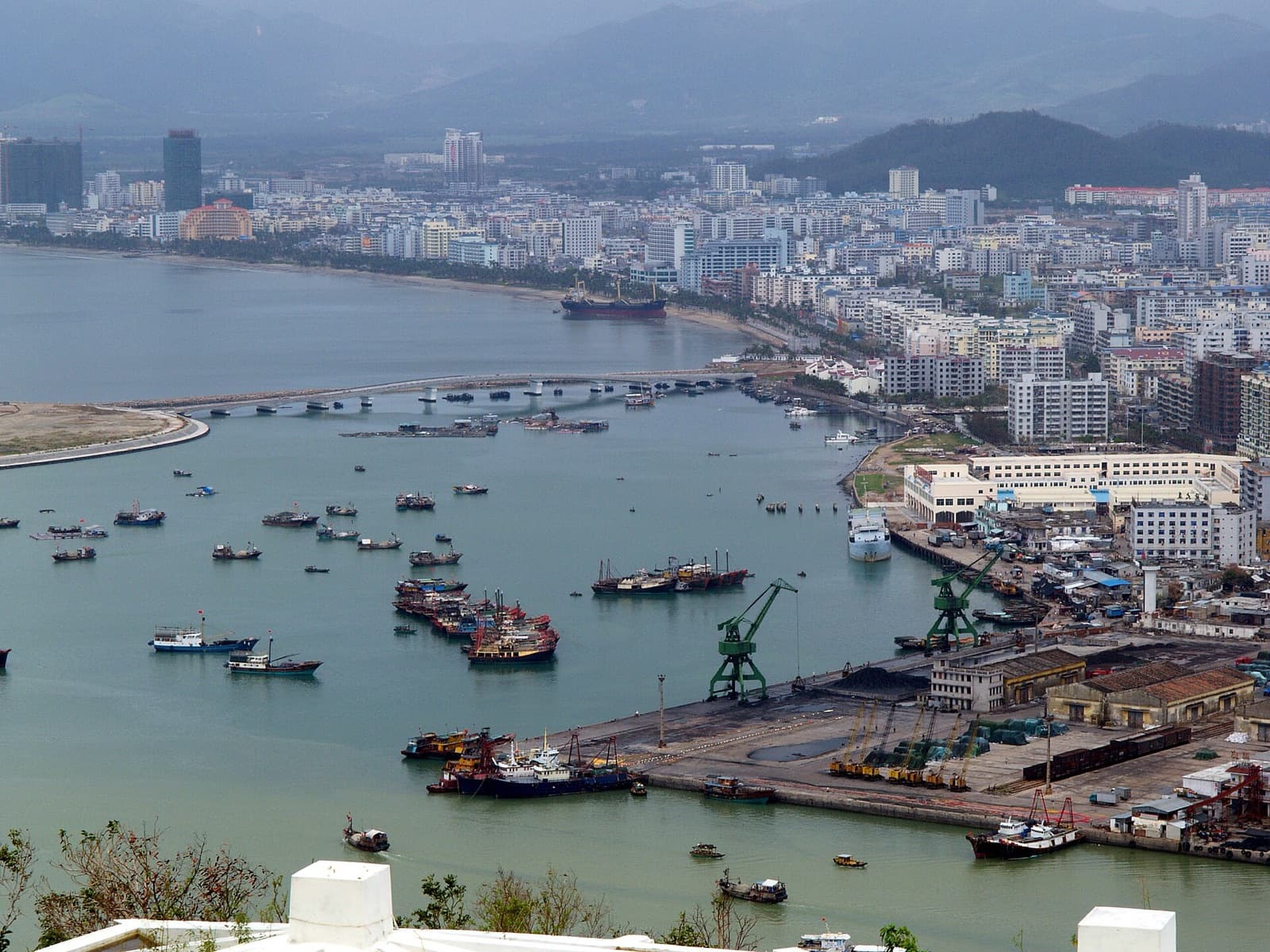 Sanya cityscape and visitor atmosphere in China