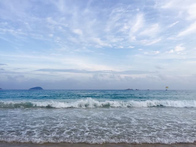 Yalong Bay and the coast of southern Hainan in Sanya, China