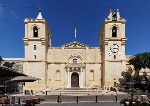 Façade of St John's Co-Cathedral in Valletta